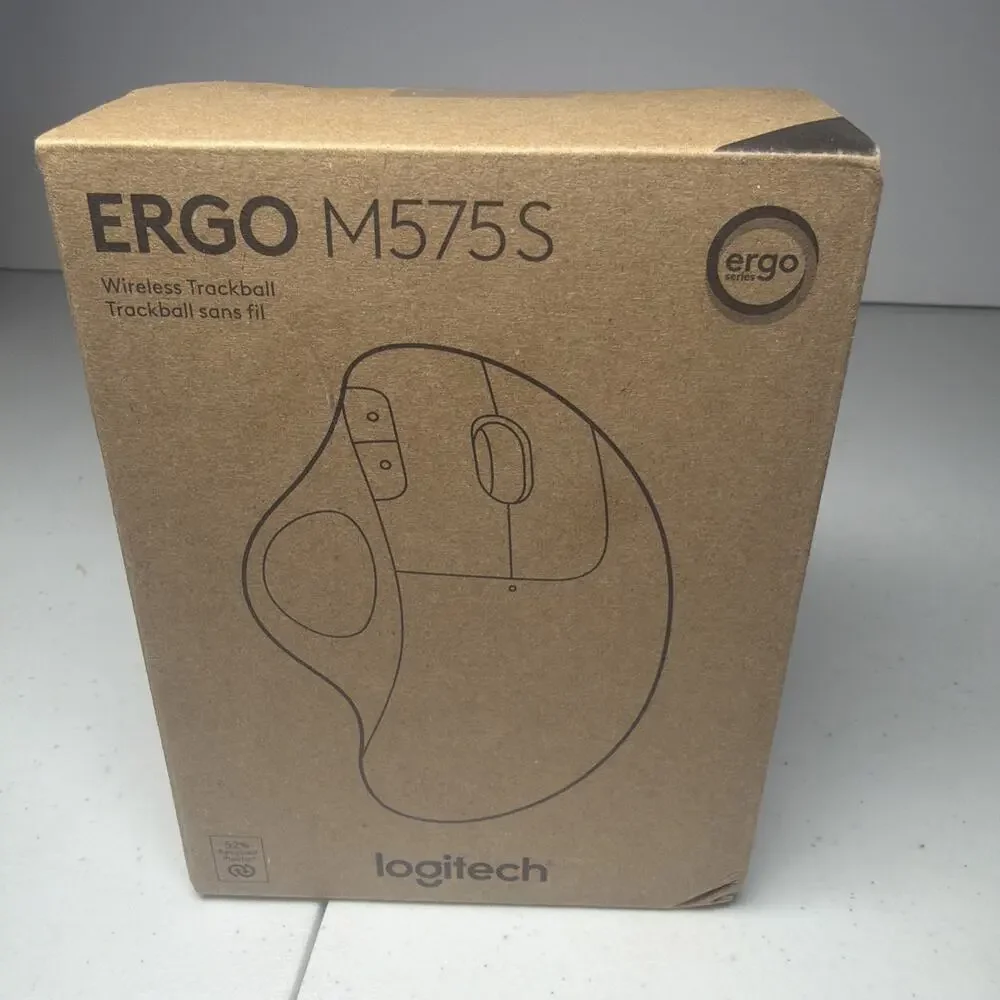 Logitech Ergo M575S Wireless Trackball Mouse Bluetooth USB – New